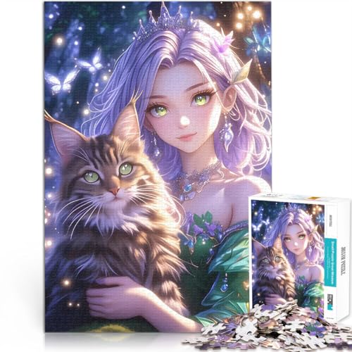 Anime-Prinzessin mit Katze Teenager 1000-teiliges Puzzle Spiele Spielzeug Geschenk Wanddekoration Einzigartige Geburtstags 38x26cm Anime-Prinzessin mit Katze Teenager 1000-teiliges Puzzle Spiele Spielzeug Geschenk Wanddekoration Einzigartige Geburtstags 38x26cm von SYUNFEI