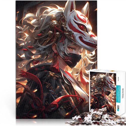 Anime Samurai Maid Teenager 1000-teiliges Puzzle Dekomprimierendes intellektuelles Lernspielzeug Tolles Geschenk für Spiele 38x26cm von SYUNFEI