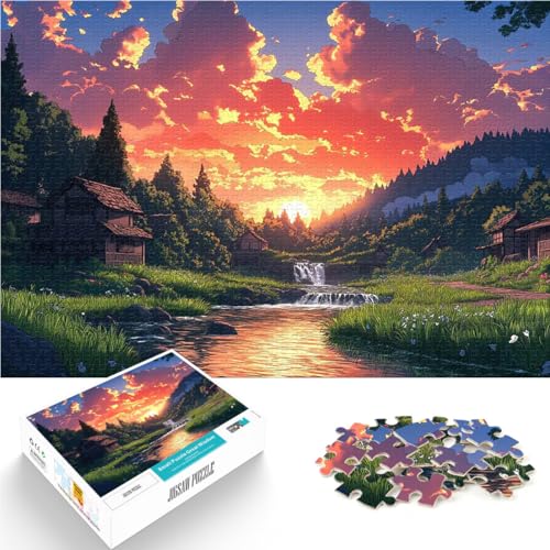 Anime Sonnenuntergang Dorf Landschaft Puzzle 1000 Teile für Jugendliche Quizspiel Lustige Aktivitäten für zu Hause, Geburtstagsgeschenk, Reisegeschenk, 38x26cm Anime Sonnenuntergang Dorf Landschaft Puzzle 1000 Teile für Jugendliche Quizspiel Lustige Aktivitäten für zu Hause, Geburtstagsgeschenk, Reisegeschenk, 38x26cm von SYUNFEI