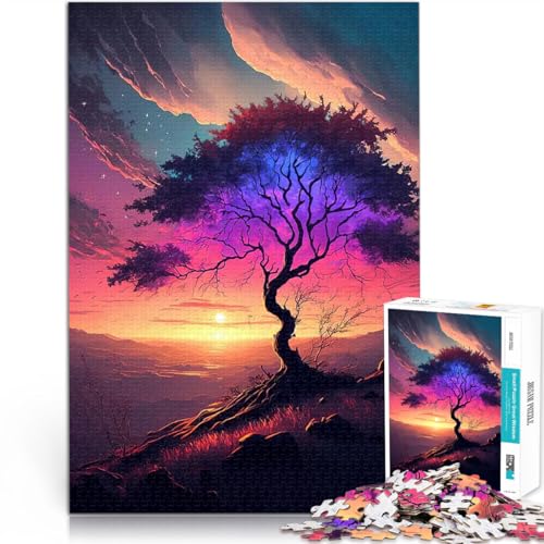 Anime-Sonnenuntergangslandschaft Teenager-Puzzle 2000 Teile Hands-on-Spiel Jedes Stück ist einzigartig – Anspruchsvolles Familienspiel 70x100cm von SYUNFEI