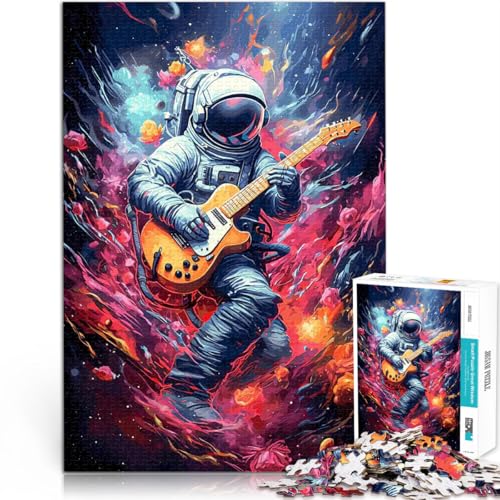 Astronaut E-Gitarre 1000-teiliges Puzzle für Teenager Spielzeug Lernspiele Stressabbau mit vollständig ineinander greifenden, zufällig geformten Teilen 38x26cm Astronaut E-Gitarre 1000-teiliges Puzzle für Teenager Spielzeug Lernspiele Stressabbau mit vollständig ineinander greifenden, zufällig geformten Teilen 38x26cm von SYUNFEI