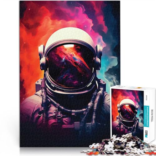 Astronaut Galaxie Kosmisch 1000-teiliges Puzzle für Teenager Für Familienspaß Jedes Stück ist einzigartig – Anspruchsvolles Familienspiel 38x26cm von SYUNFEI