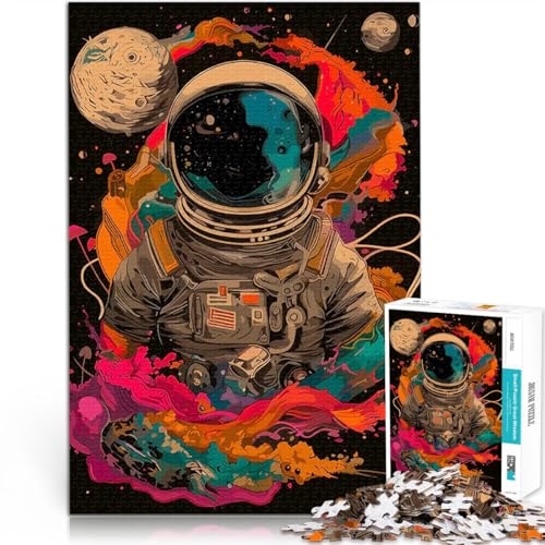 Astronaut im Weltraum Puzzle 1000 Teile für Teenager Geschenke zum Suchbegriff: Herausfordernde Spiele Wohnkunstdekor 38x26cm von SYUNFEI