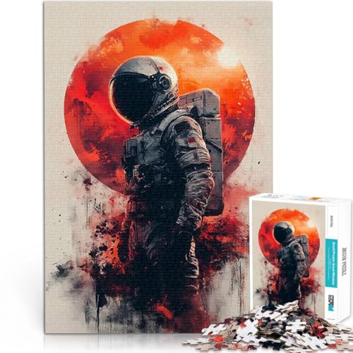 Astronaut und Roter Planet 1000-teilige Puzzles für Teenager Hands-on-Spiel Jedes Stück ist einzigartig – Anspruchsvolles Familienspiel 38x26cm von SYUNFEI