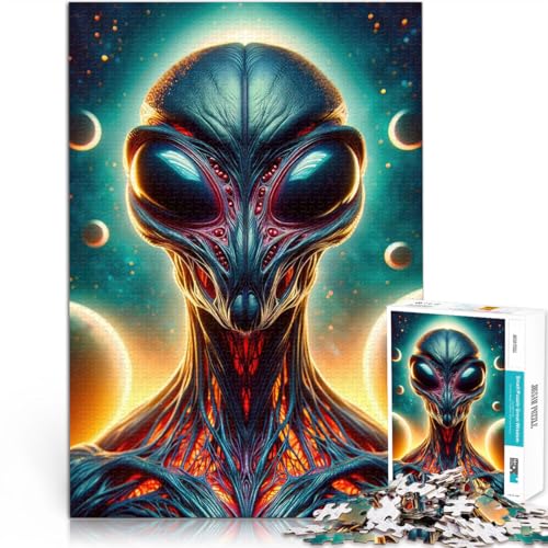 Außerirdischer Alien Puzzle für Jugendliche 2000 Teile Lernspiele Heimdekoration Lustige Aktivitäten für zu Hause, Geburtstagsgeschenk, Reisegeschenk, 70x100cm von SYUNFEI