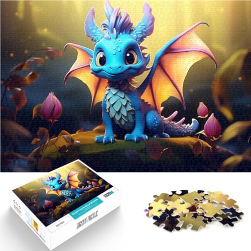 Baby-Walddrache Teenager 1000-teiliges Puzzle Gehirnintelligenz-Herausforderung süchtig machendes Spielzeug Geschenkideen 38x26cm von SYUNFEI