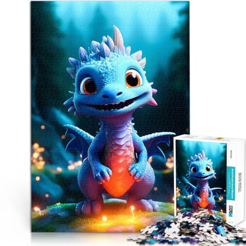 Babydrache Neon 2000-teiliges Teenager-Puzzle Gehirnintelligenz-Herausforderung süchtig machendes Spielzeug EIN Kunstwerk 70x100cm von SYUNFEI