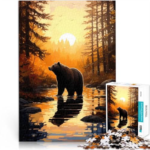Bär im Goldenen Wald Puzzle 2000 Teile für Erwachsene lustige Spiele für die ganze Familie Geburtstagsgeschenke 70x100cm von SYUNFEI