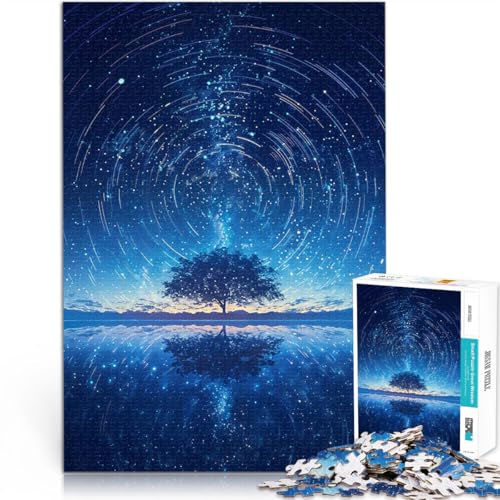 Baum und Sternenhimmel Reflexion Puzzle 1000 Teile für Erwachsene Herausforderndes Spiel Lernspiel für Geburtstag, Weihnachten 38x26cm Baum und Sternenhimmel Reflexion Puzzle 1000 Teile für Erwachsene Herausforderndes Spiel Lernspiel für Geburtstag, Weihnachten 38x26cm von SYUNFEI