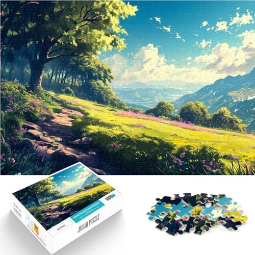 Bergwiese Puzzle für Erwachsene mit 1000 Teilen Gehirnintelligenz-Herausforderung süchtig machendes Spielzeug Heimdekoration 38x26cm Bergwiese Puzzle für Erwachsene mit 1000 Teilen Gehirnintelligenz-Herausforderung süchtig machendes Spielzeug Heimdekoration 38x26cm von SYUNFEI