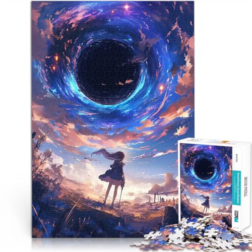 Black Hole World Anime Puzzle 2000 Teile für Jugendliche Lernspiel-Herausforderungsspielzeug Heimdekoration Spielzeug 70x100cm von SYUNFEI