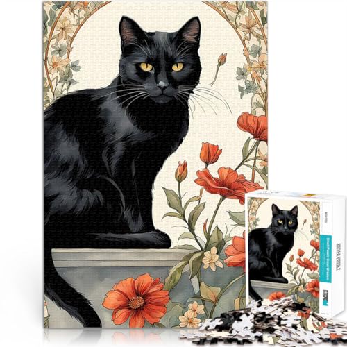 Blumenkatzenporträt 2000-teiliges Puzzle für Teenager Handgeschwindigkeitswettbewerb mit vollständig ineinander greifenden, zufällig geformten Teilen 70x100cm Blumenkatzenporträt 2000-teiliges Puzzle für Teenager Handgeschwindigkeitswettbewerb mit vollständig ineinander greifenden, zufällig geformten Teilen 70x100cm von SYUNFEI