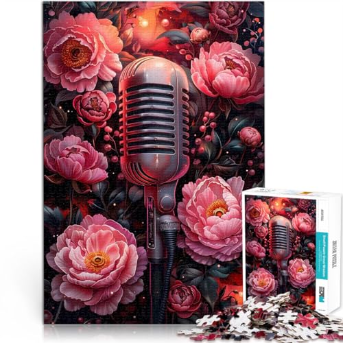 Blumenmikrofon 1000-teiliges Teenager-Puzzle Gehirnintelligenz-Herausforderung süchtig machendes Spielzeug EIN Kunstwerk 38x26cm von SYUNFEI