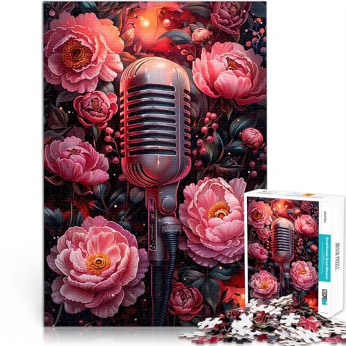 Blumenmikrofon 2000-Teile-Puzzle für Erwachsene Geschenke zum Suchbegriff: Herausfordernde Spiele Für Paare geeignet 70x100cm von SYUNFEI