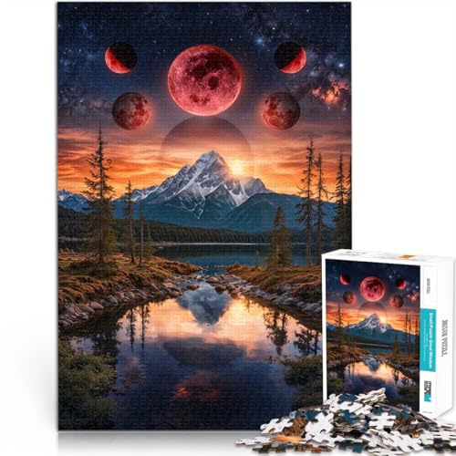 Blutmond 1000-teilige Puzzles für Erwachsene Gehirnintelligenz-Herausforderung süchtig machendes Spielzeug Heimdekoration 38x26cm Blutmond 1000-teilige Puzzles für Erwachsene Gehirnintelligenz-Herausforderung süchtig machendes Spielzeug Heimdekoration 38x26cm von SYUNFEI