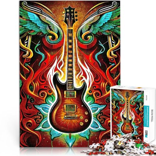 Brennende Gitarre Puzzle für Teenager 2000 Teile Geschenke zum Suchbegriff: Herausfordernde Spiele Heimdekoration 70x100cm von SYUNFEI