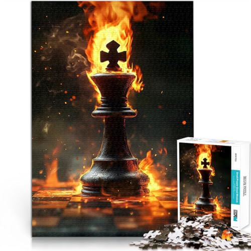 Brennender Schachkönig Puzzle für Erwachsene, 2000 Teile für Lernspiel-Herausforderungsspielzeug Gutes Geschenk 70x100cm von SYUNFEI