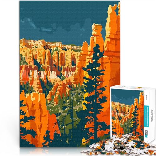 Bryce Canyon Naturkunst Puzzle für Erwachsene, 2000 Teile Spielspielzeug Heimdekoration Spielzeug 70x100cm von SYUNFEI