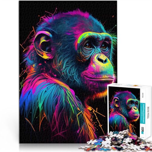 Bunte Affentiere 2000-teilige Puzzles für Teenager Geschenke zum Suchbegriff: Herausfordernde Spiele Heimdekoration 70x100cm von SYUNFEI