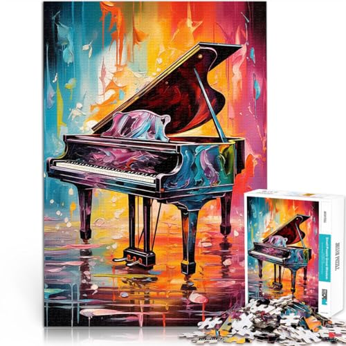 Bunte Klaviertastatur 1000-teiliges Puzzle für Erwachsene Lernspiel-Herausforderungsspielzeug Heimdekoration Spielzeug 38x26cm von SYUNFEI