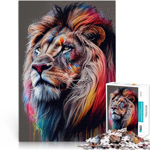 Bunte Löwentiere 2000-Teile-Puzzle für Erwachsene Stressabbau – Staycation – Zeit totschlagen Heimdekoration Spielzeug 70x100cm von SYUNFEI