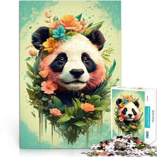 Bunte Panda-Vintage-Kunst Puzzle für Teenager 1000 Teile Pädagogisches Spielzeug zum Stressabbau Tolle Geschenke und Spielzeuge 38x26cm Bunte Panda-Vintage-Kunst Puzzle für Teenager 1000 Teile Pädagogisches Spielzeug zum Stressabbau Tolle Geschenke und Spielzeuge 38x26cm von SYUNFEI