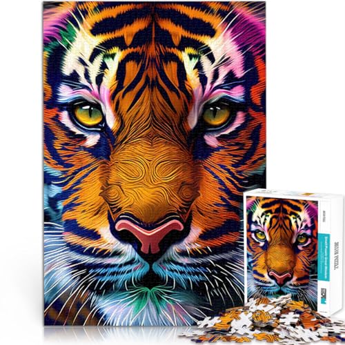 Bunte Tigertiere 2000-Teile-Puzzle für Teenager Stressabbau – Staycation – Zeit totschlagen Heimdekoration Spielzeug 70x100cm von SYUNFEI