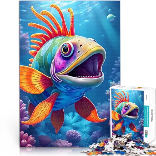 Bunter Fisch mit stacheligen Flossen Puzzle für Jugendliche 2000 Teile Denksportaufgabe für Tolles Geschenk für Spiele 70x100cm von SYUNFEI