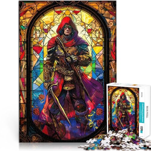 Buntglas-Kampfmagier Puzzle für Erwachsene, 1000 Teile Anspruchsvolles Spiel und Familienspaß Tolles Geschenk für Spiele 38x26cm von SYUNFEI