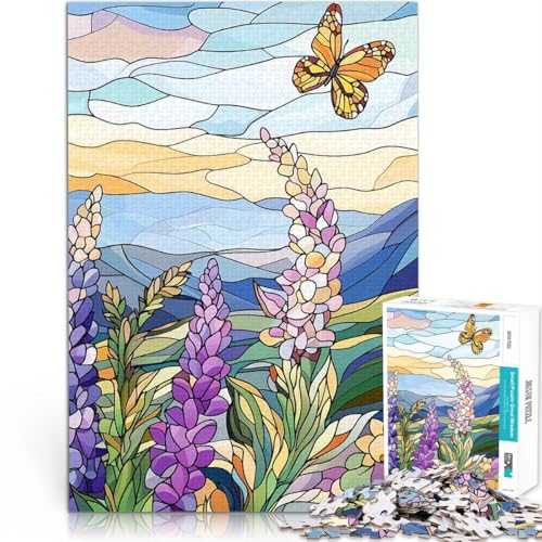 Buntglas Schmetterling & Blumen 1000-teilige Puzzles für Teenager Familienaktivität Jedes Stück ist einzigartig – Anspruchsvolles Familienspiel 38x26cm Buntglas Schmetterling & Blumen 1000-teilige Puzzles für Teenager Familienaktivität Jedes Stück ist einzigartig – Anspruchsvolles Familienspiel 38x26cm von SYUNFEI