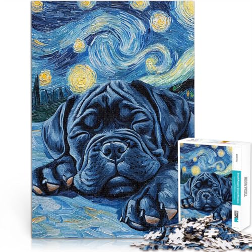 Cane Corso Welpe schläft 1000-teilige Puzzles für Teenager Herausfordernd Schwierig Jedes Stück ist einzigartig – Anspruchsvolles Familienspiel 38x26cm von SYUNFEI