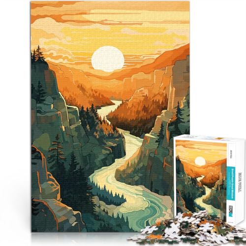 Canyon Landschaft Sonnenuntergang 1000 Teenager-Teile-Puzzle Quizspiel Jedes Stück ist einzigartig – Anspruchsvolles Familienspiel 38x26cm Canyon Landschaft Sonnenuntergang 1000 Teenager-Teile-Puzzle Quizspiel Jedes Stück ist einzigartig – Anspruchsvolles Familienspiel 38x26cm von SYUNFEI
