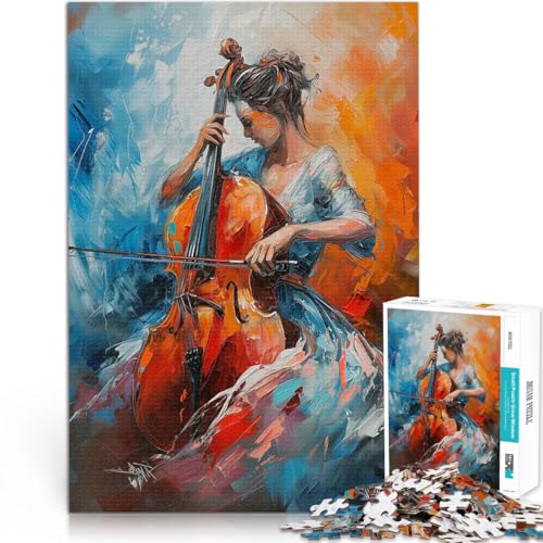 Cellospielerin Puzzle für Erwachsene 1000 Teile Geschenke zum Suchbegriff: Herausfordernde Spiele tolles Geschenk 38x26cm von SYUNFEI
