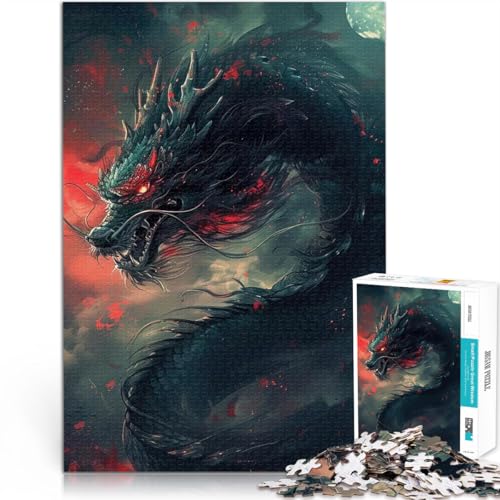 Chinesische Drachenfantasie 2000-teiliges Puzzle für Erwachsene Intellektuelles Spiel einzigartiges Herausforderungsspiel 70x100cm von SYUNFEI