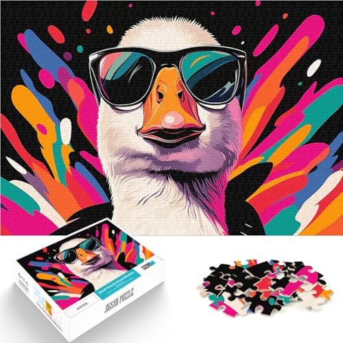Coole Gans mit Sonnenbrille 2000-teilige Puzzles für Erwachsene Quizspiel Lustige Aktivitäten für zu Hause, Geburtstagsgeschenk, Reisegeschenk, 70x100cm Coole Gans mit Sonnenbrille 2000-teilige Puzzles für Erwachsene Quizspiel Lustige Aktivitäten für zu Hause, Geburtstagsgeschenk, Reisegeschenk, 70x100cm von SYUNFEI