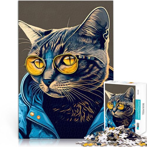 Coole Katze mit Sonnenbrille Puzzle 2000 Teile für Teenager Hands-on-Spiel Lustige Aktivitäten für zu Hause, Geburtstagsgeschenk, Reisegeschenk, 70x100cm Coole Katze mit Sonnenbrille Puzzle 2000 Teile für Teenager Hands-on-Spiel Lustige Aktivitäten für zu Hause, Geburtstagsgeschenk, Reisegeschenk, 70x100cm von SYUNFEI