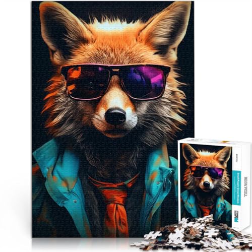 Coole Sonnenbrille Red Fox 2000-teiliges Teenager-Puzzle Lernspielzeug für die ganze Familie Tolle Geschenke und Spielzeuge 70x100cm von SYUNFEI