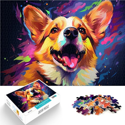 Puzzle für Erwachsene, 2000 Teile, farbenfrohes Corgi-Hundemuster, ganze Familie,70x100cm, für Teenager ab 14 Jahren Puzzle für Erwachsene, 2000 Teile, farbenfrohes Corgi-Hundemuster, ganze Familie,70x100cm, für Teenager ab 14 Jahren von SYUNFEI