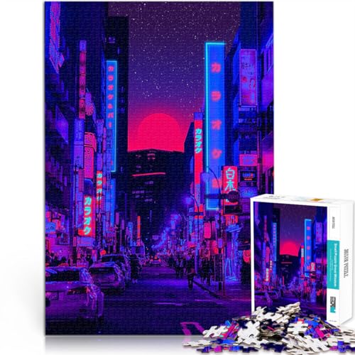Cyber-Tokio 2000-teiliges Teenager-Puzzle Helfen Sie dem Gehirn, süchtig machende Spielzeuge zu trainieren, um Geduld zu entwickeln Wohnkunstdekor 70x100cm von SYUNFEI