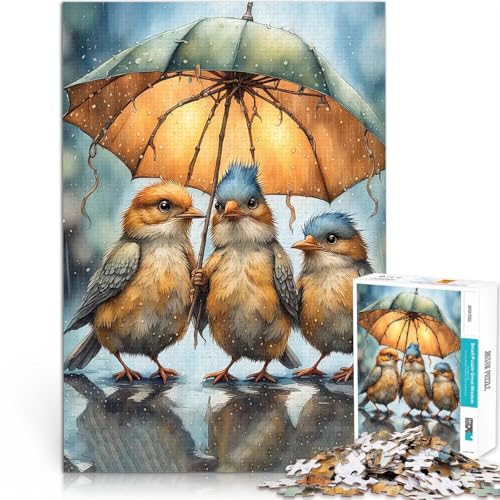 DREI Vögel unter dem Regenschirm 1000-teiliges Teenager-Puzzle Denkspiel Jedes Stück ist einzigartig – Anspruchsvolles Familienspiel 38x26cm DREI Vögel unter dem Regenschirm 1000-teiliges Teenager-Puzzle Denkspiel Jedes Stück ist einzigartig – Anspruchsvolles Familienspiel 38x26cm von SYUNFEI