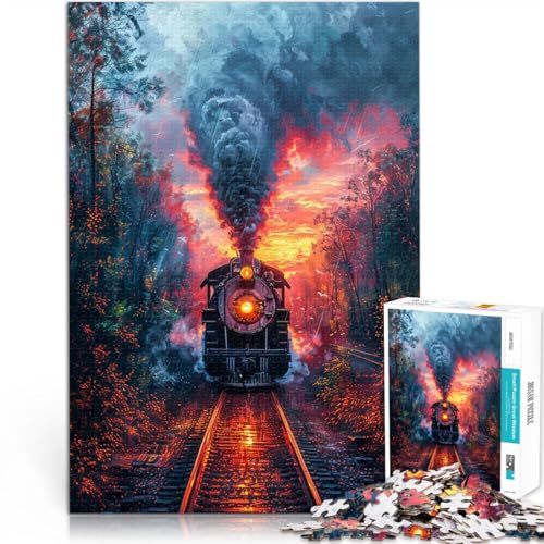 Dampfzug auf den Schienen Puzzle für Jugendliche 1000 Teile Spielspielzeug Tolles Geschenk für Spiele 38x26cm von SYUNFEI