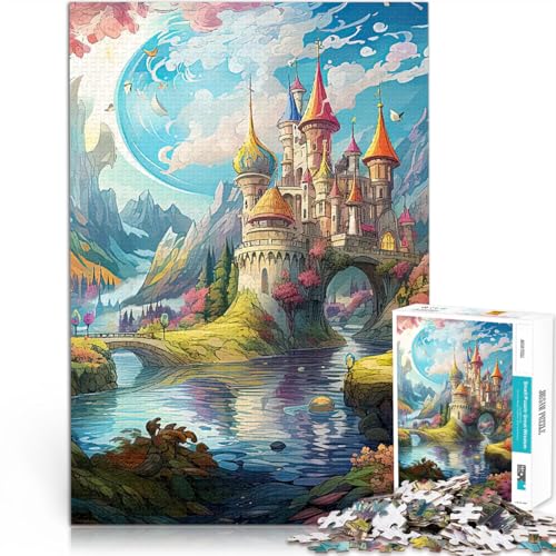 Das Schloss Puzzle 1000 Teile für Jugendliche Gehirnintelligenz-Herausforderung süchtig machendes Spielzeug Lustiges Geschenk 38x26cm von SYUNFEI