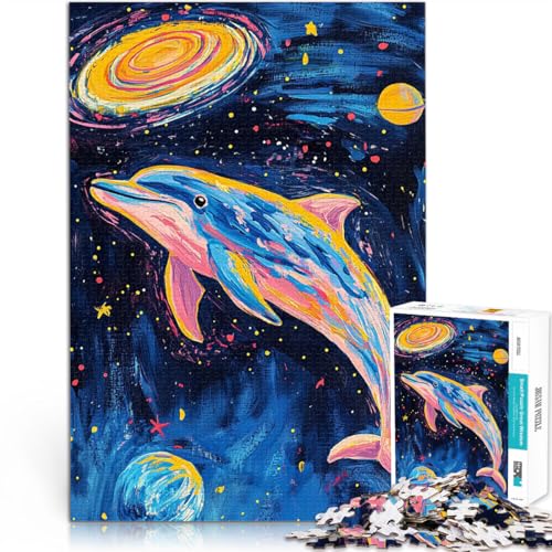 Delfin unter den Sternen 1000-teilige Puzzles für Teenager Pädagogisches Spielzeug zum Stressabbau EIN Kunstwerk 38x26cm von SYUNFEI