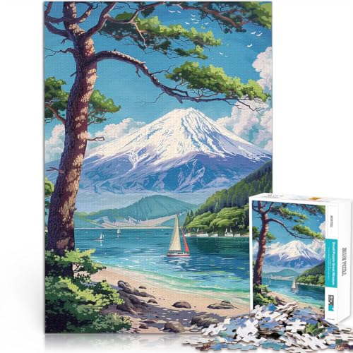 Der Fuji in Japan 1000-teiliges Teenager-Puzzle Familienspiel zum Stressabbau, schwierige Herausforderung Wanddekoration 38x26cm von SYUNFEI