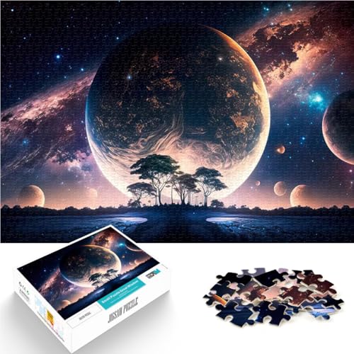 Der Nachthimmel funkelt Puzzle 1000 Teile für Jugendliche lustige Spiele für die ganze Familie Tolles Geschenk für Spiele 38x26cm von SYUNFEI