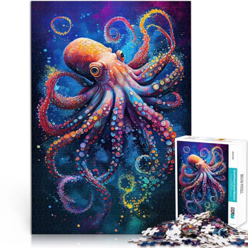 Der intelligente Oktopus Teenager-Puzzle 1000 Teile Geschenke zum Suchbegriff: Herausfordernde Spiele für Heimdekoration 38x26cm von SYUNFEI
