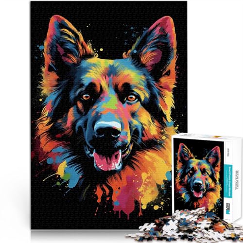 Deutscher Schäferhund 2000-Teile-Puzzle für Teenager Anspruchsvolles Spiel und Familienspaß Verbessern Sie das Gedächtnis 70x100cm von SYUNFEI