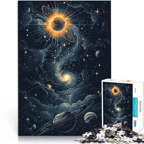 Diagramm des Sonnensystems Puzzle für Erwachsene 1000 Teile Familienaktivität Jedes Stück ist einzigartig – Anspruchsvolles Familienspiel 38x26cm von SYUNFEI