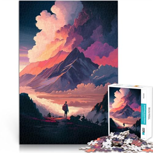 Die buntesten Wolken Puzzle für Erwachsene mit 1000 Teilen Lernspiel-Herausforderungsspielzeug Tolle Geschenke und Spielzeuge 38x26cm von SYUNFEI