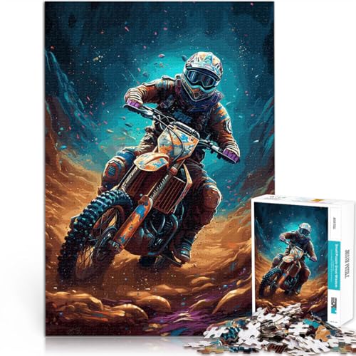 Dirtbike Weltraumastronaut Puzzle für Jugendliche 2000 Teile Quizspiel Jedes Stück ist einzigartig – Anspruchsvolles Familienspiel 70x100cm von SYUNFEI